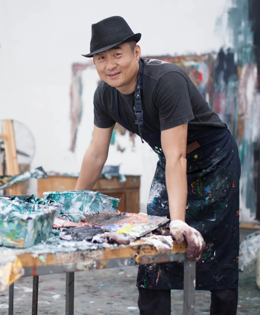 Portrait of artist Wen, live event sketch artist based near Düsseldorf, Germany